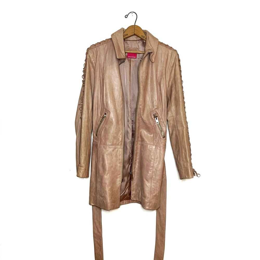 Mackage | Pink Leather Trench Coat